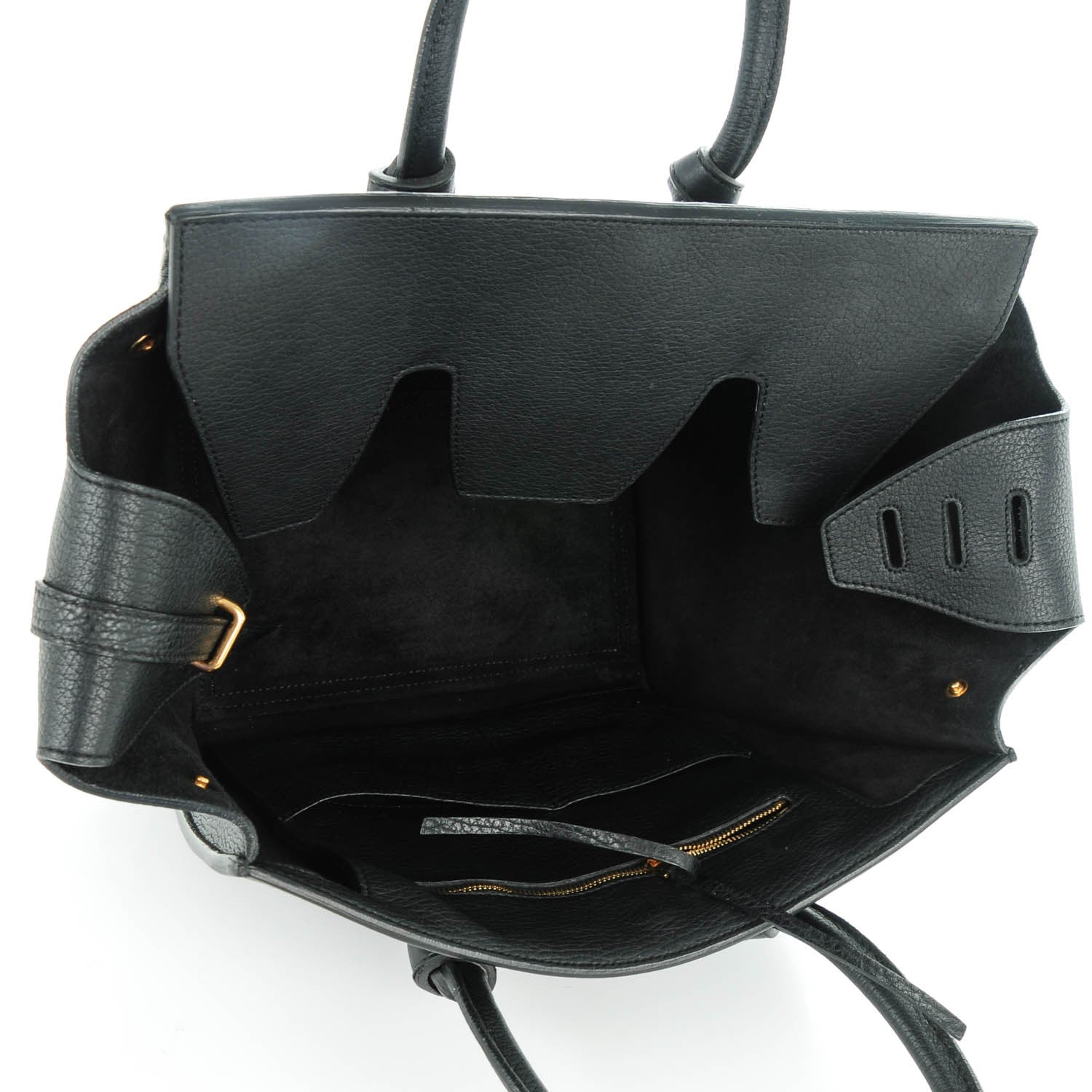 Celine Crisped Calfskin Small Tie Knot Tote Black 5 of 7