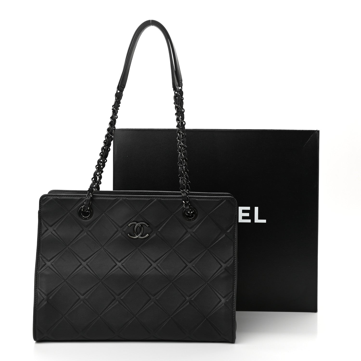 Chanel Calfskin Propeller Shopping Tote Black 11 of 11