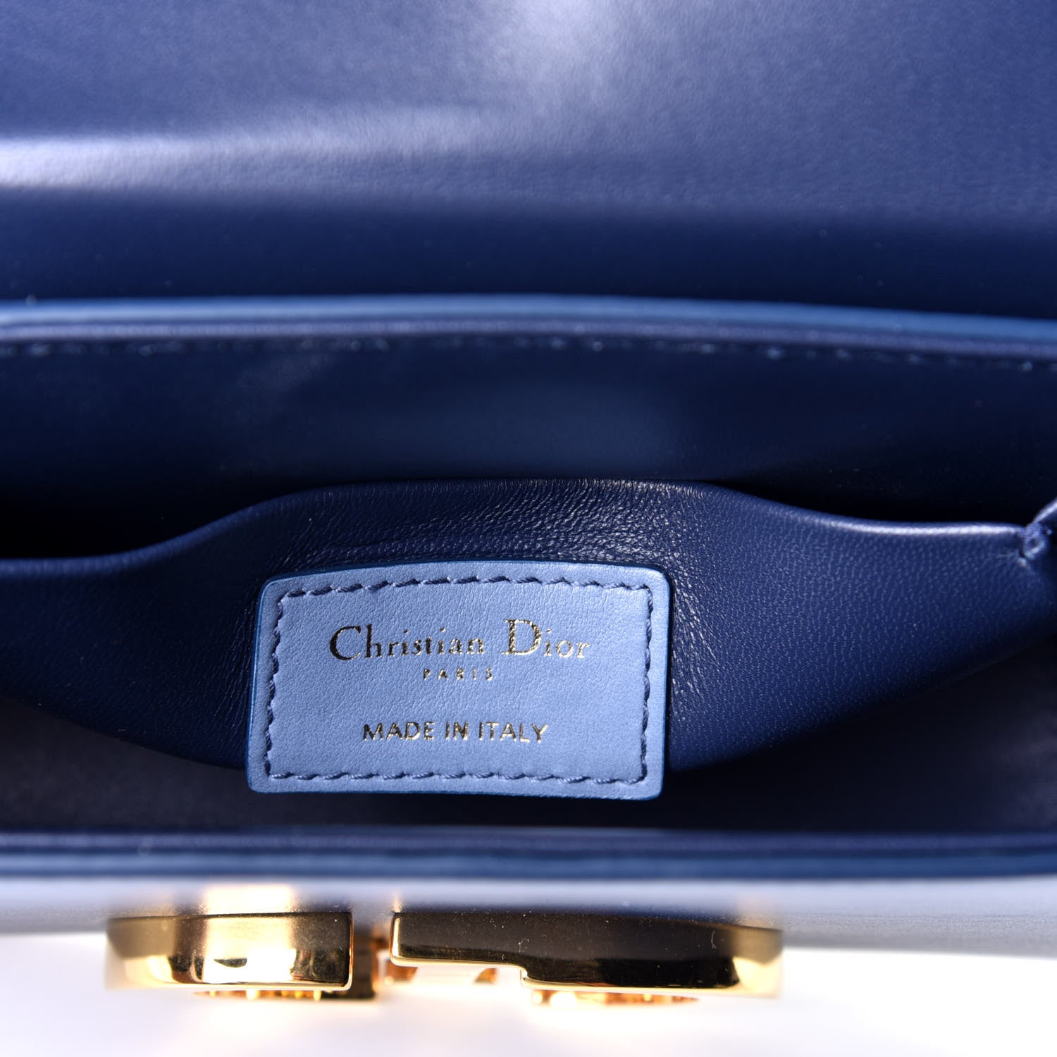 Christian Dior Smooth Calfskin Gradient 30 Montaigne Box Bag Indigo Blue 6 of 11