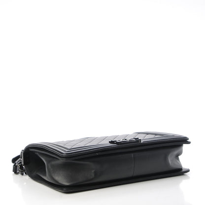 Chanel Calfskin Quilted New Medium Boy Flap So Black 4 of 8