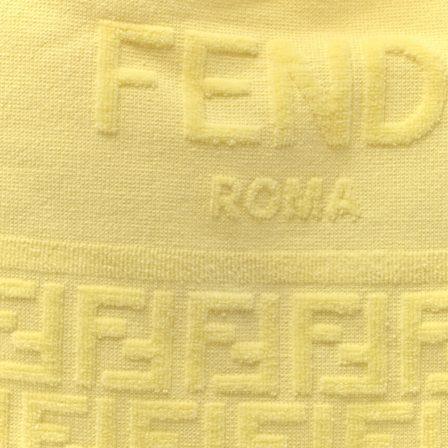 Terrycloth FF Embossed Kids Beach Towel Tote Bag Yellow
