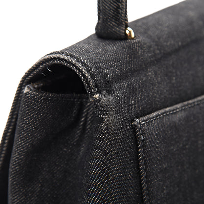 Chanel Denim Jumbo Kelly Flap Black 15 of 20