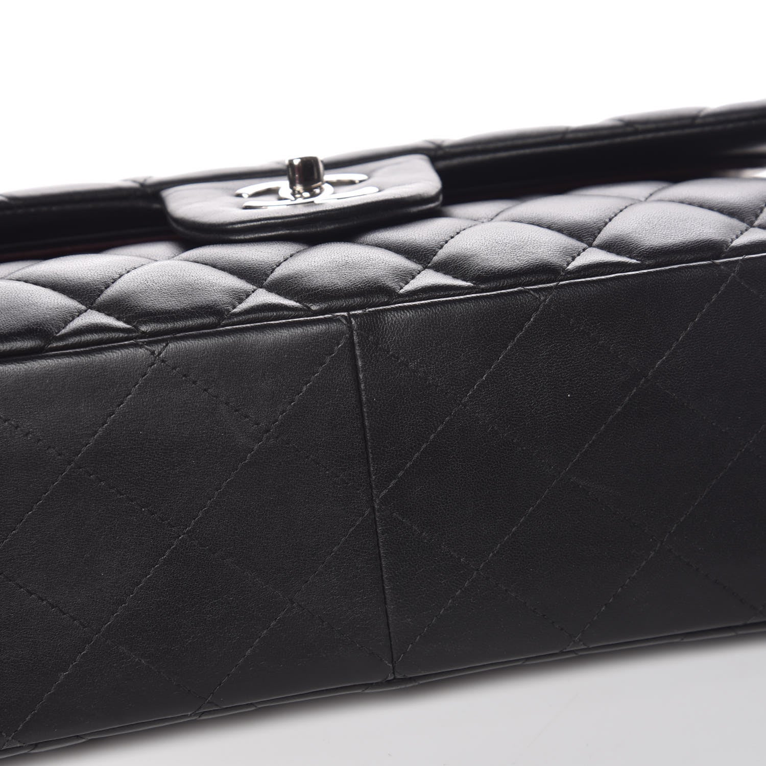 Chanel Lambskin Quilted Jumbo Double Flap Black 11 of 11