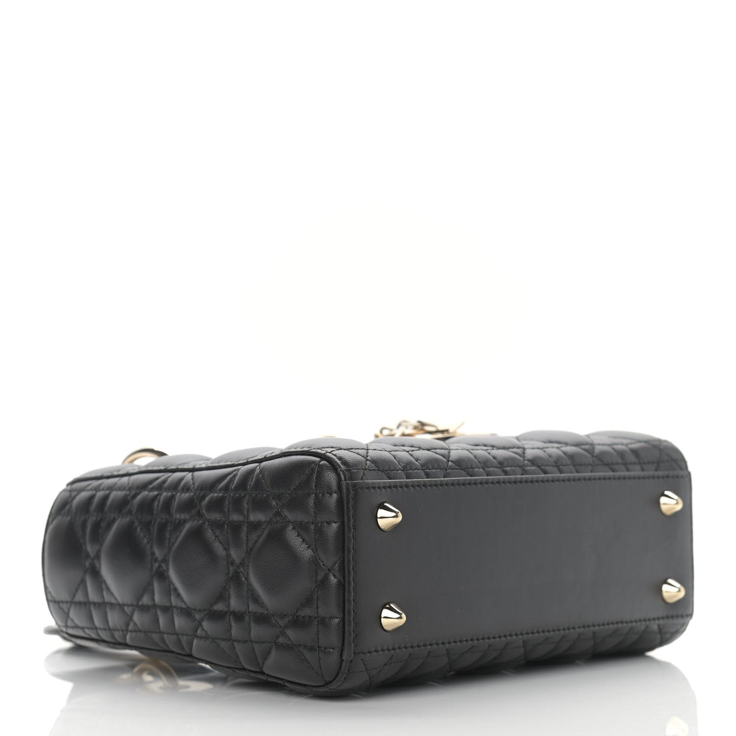 Lambskin Cannage Small Lucky Badges My Lady Dior Black