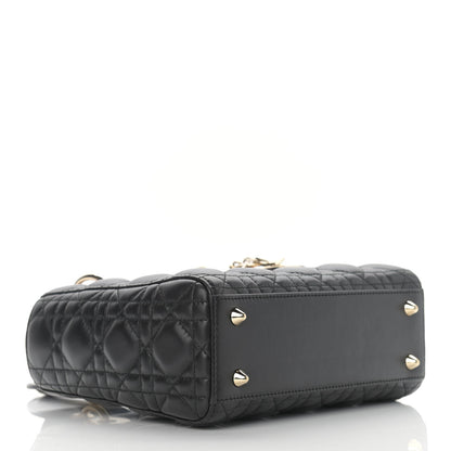 Christian Dior Lambskin Cannage Small Lucky Badges My Lady Dior Black 4 of 12