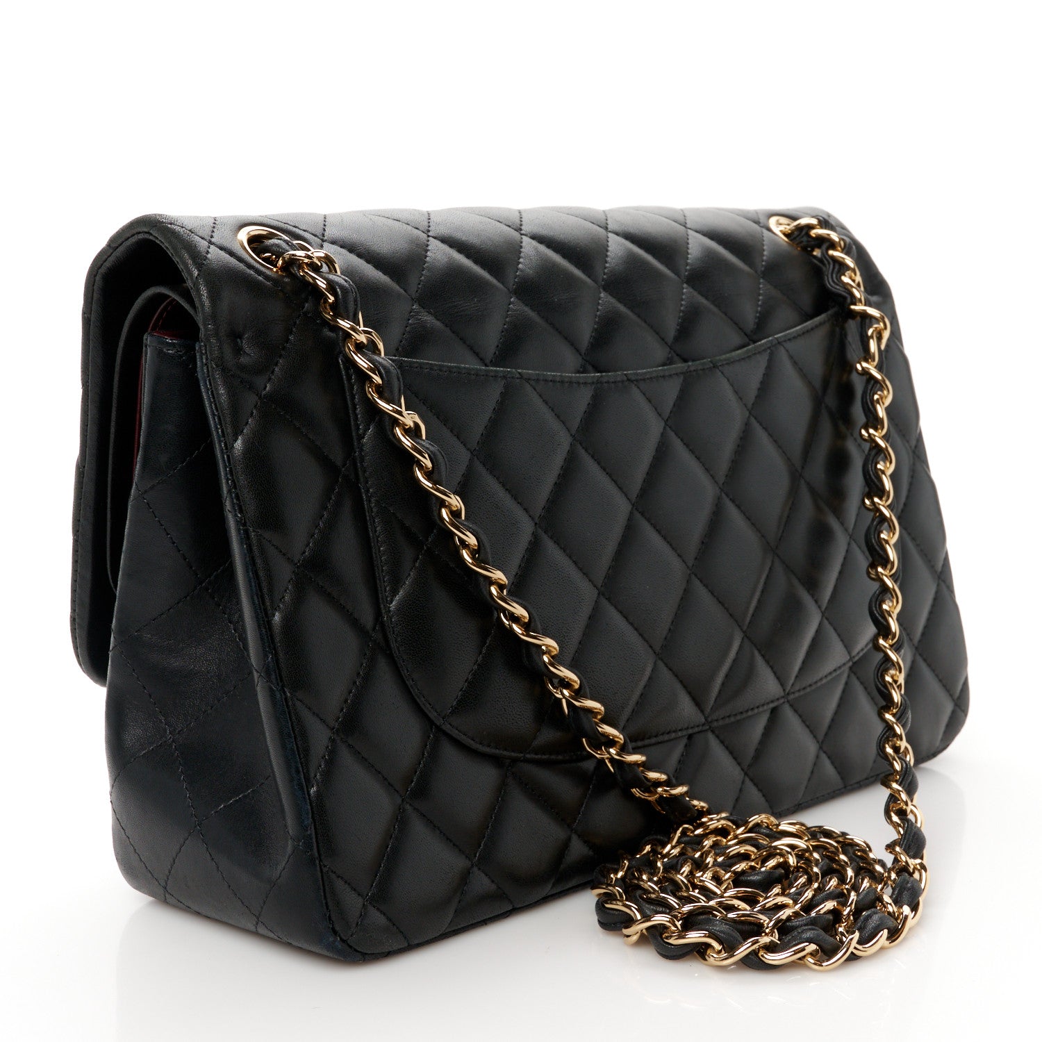 Chanel Lambskin Quilted Jumbo Double Flap Black 3 of 11