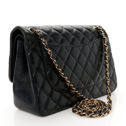 Chanel Lambskin Quilted Jumbo Double Flap Black 3 of 11