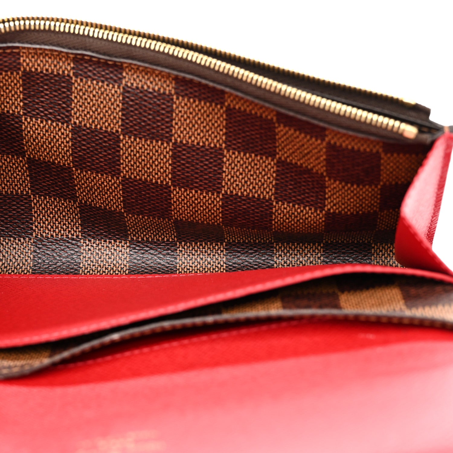Louis Vuitton Damier Ebene Emilie Wallet Red 5 of 7