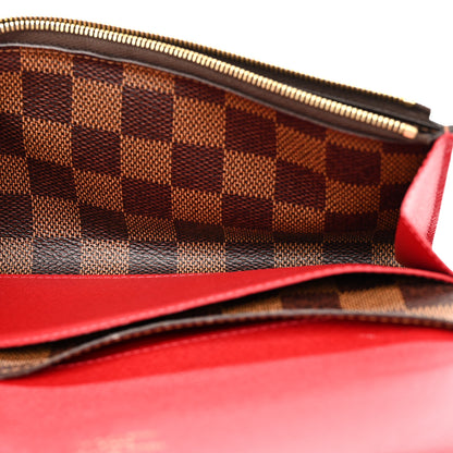 Louis Vuitton Damier Ebene Emilie Wallet Red 5 of 7
