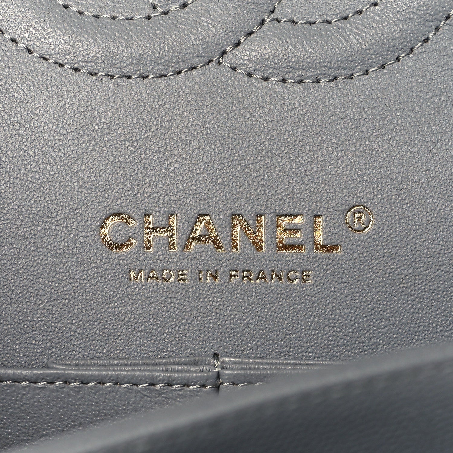 Chanel Caviar Quilted Medium Double Flap Grey 6 of 9