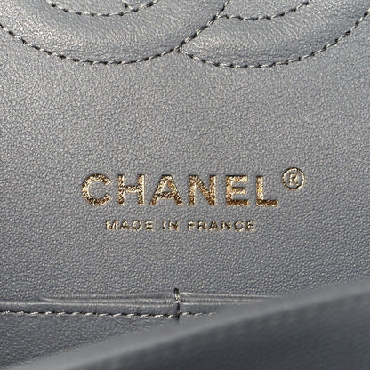 Chanel Caviar Quilted Medium Double Flap Grey 6 of 9