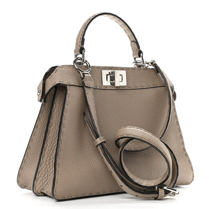 Fendi Cuoio Romano Selleria Chamois Small Peekaboo I SEE U Satchel Corda Camelia Cipria 3 of 8