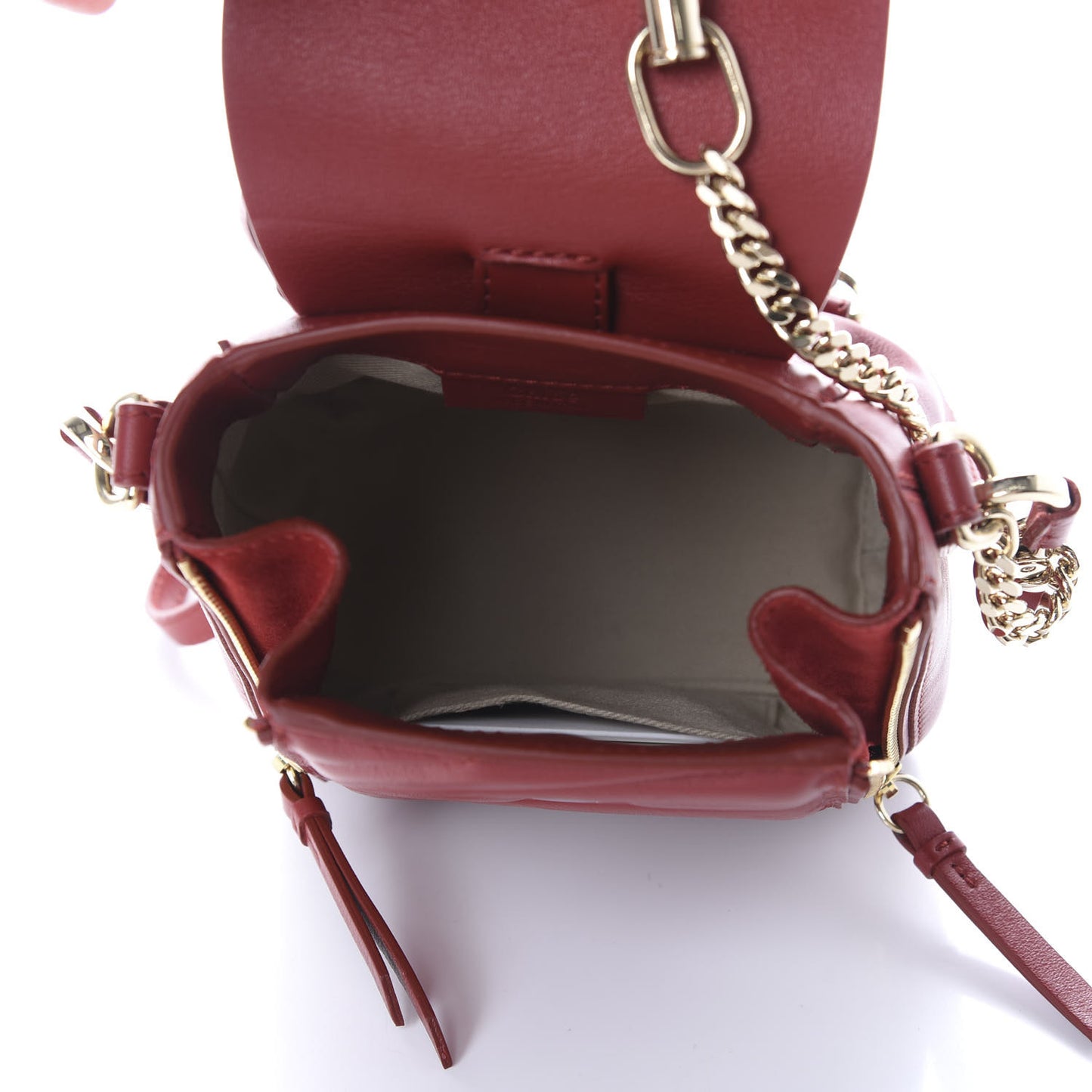 Calfskin Quilted Mini Faye Backpack Dahlia Red