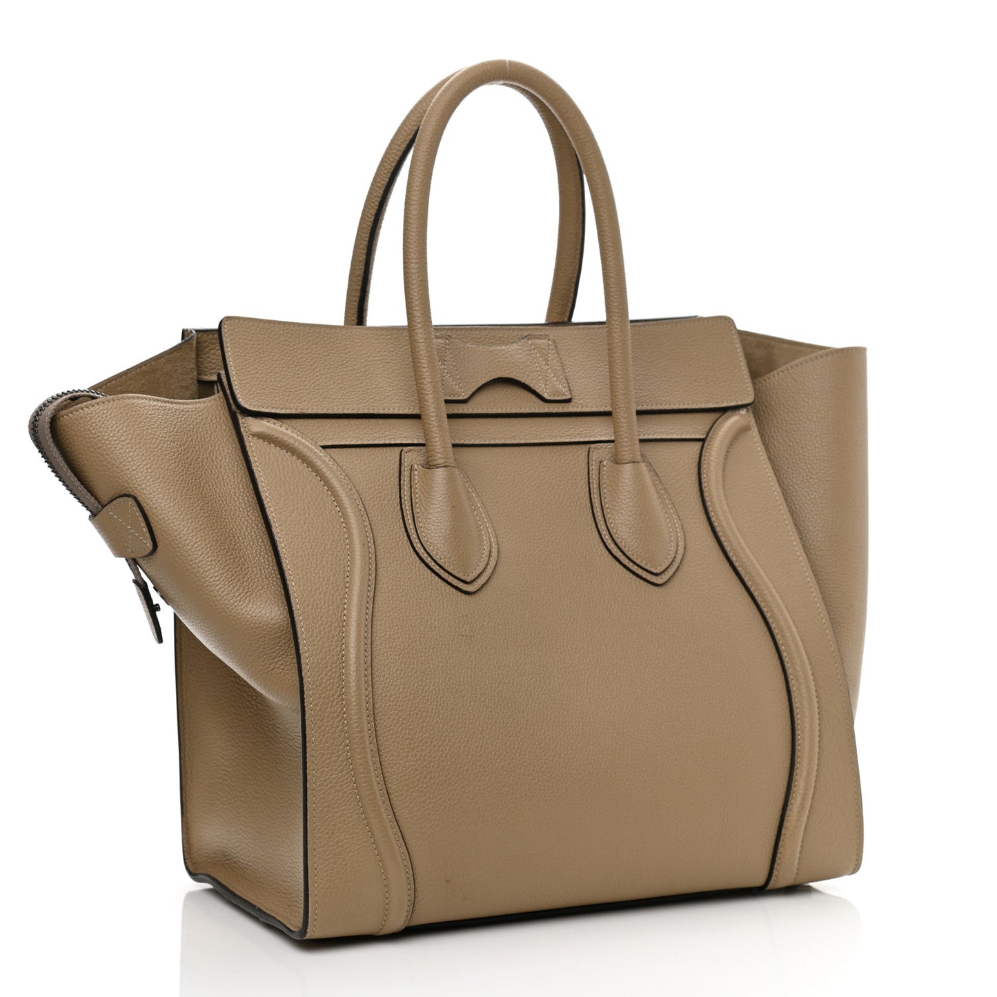 Drummed Calfskin Mini Luggage Dune