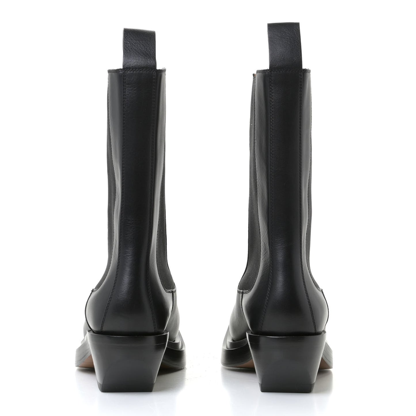 Calfskin Lean Mid-Calf Boots 38 Black