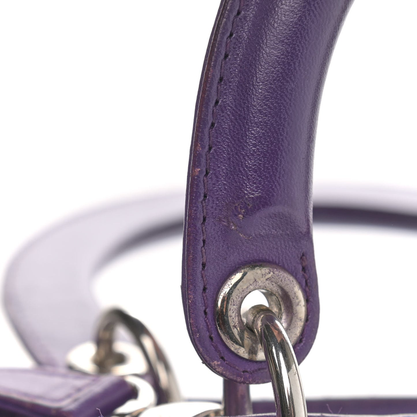 Lambskin Cannage Medium Lady Dior Purple