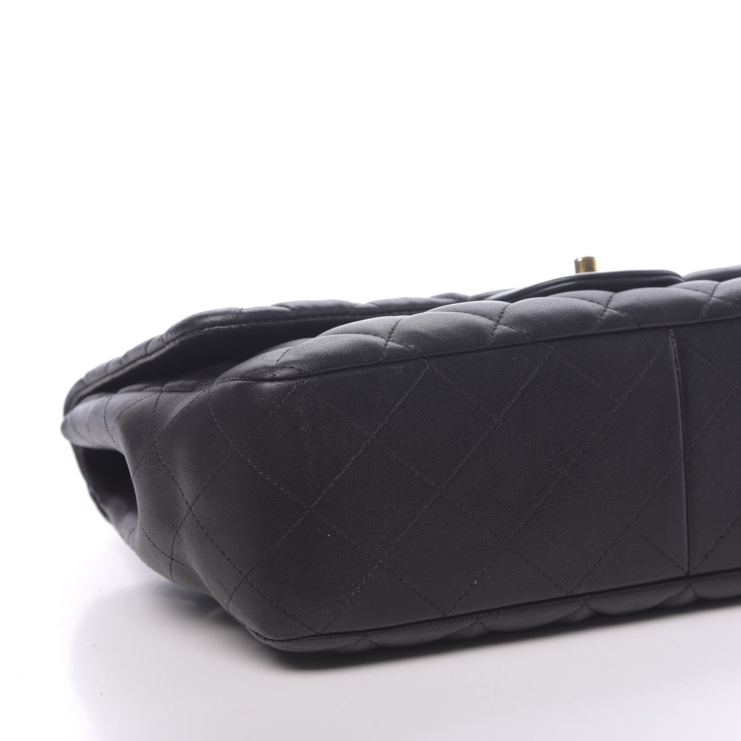 Chanel Lambskin Quilted Jumbo Single Flap Black 10 of 11