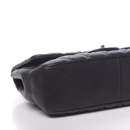 Chanel Lambskin Quilted Jumbo Single Flap Black 10 of 11