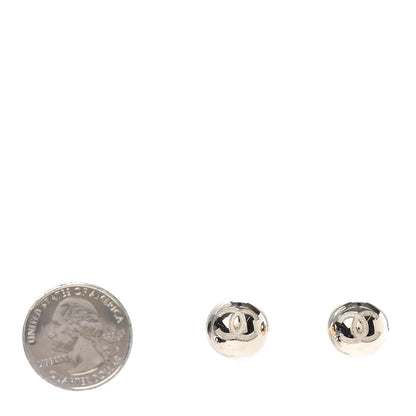 Chanel Metal Bead CC Stud Earrings Gold 2 of 4