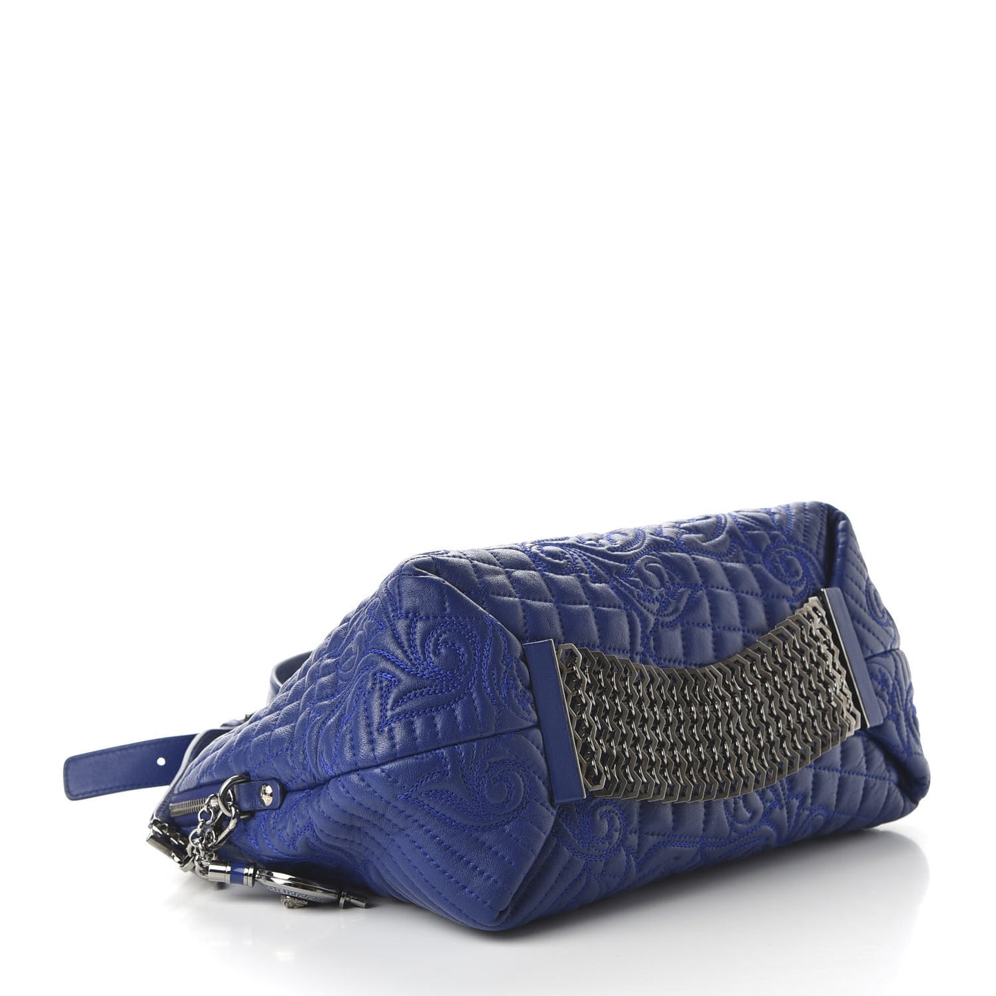 Nappa Barocco Quilted Shoulder Bag Blue