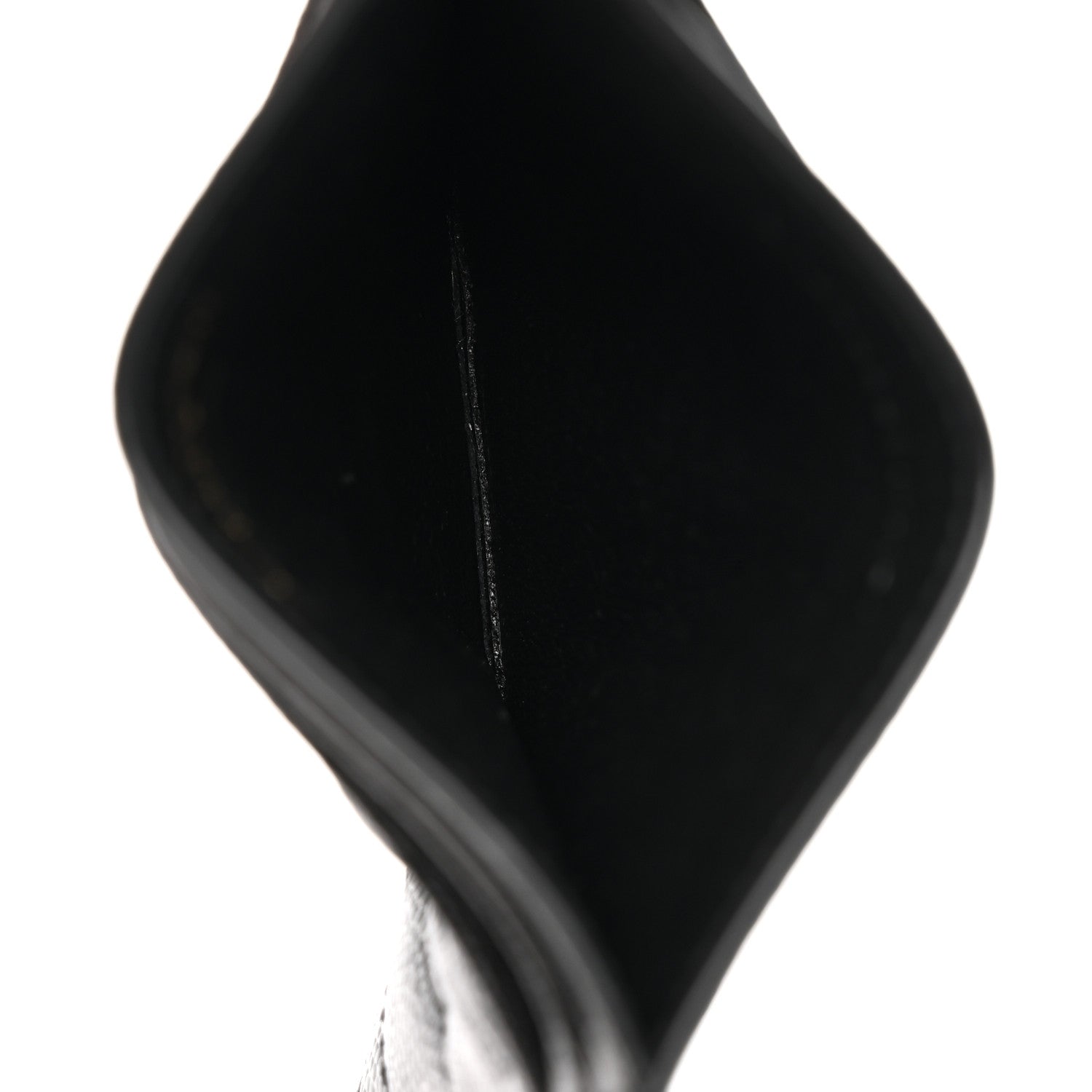 Saint Laurent Grain De Poudre Matelasse Chevron Monogram Credit Card Case Black 5 of 8