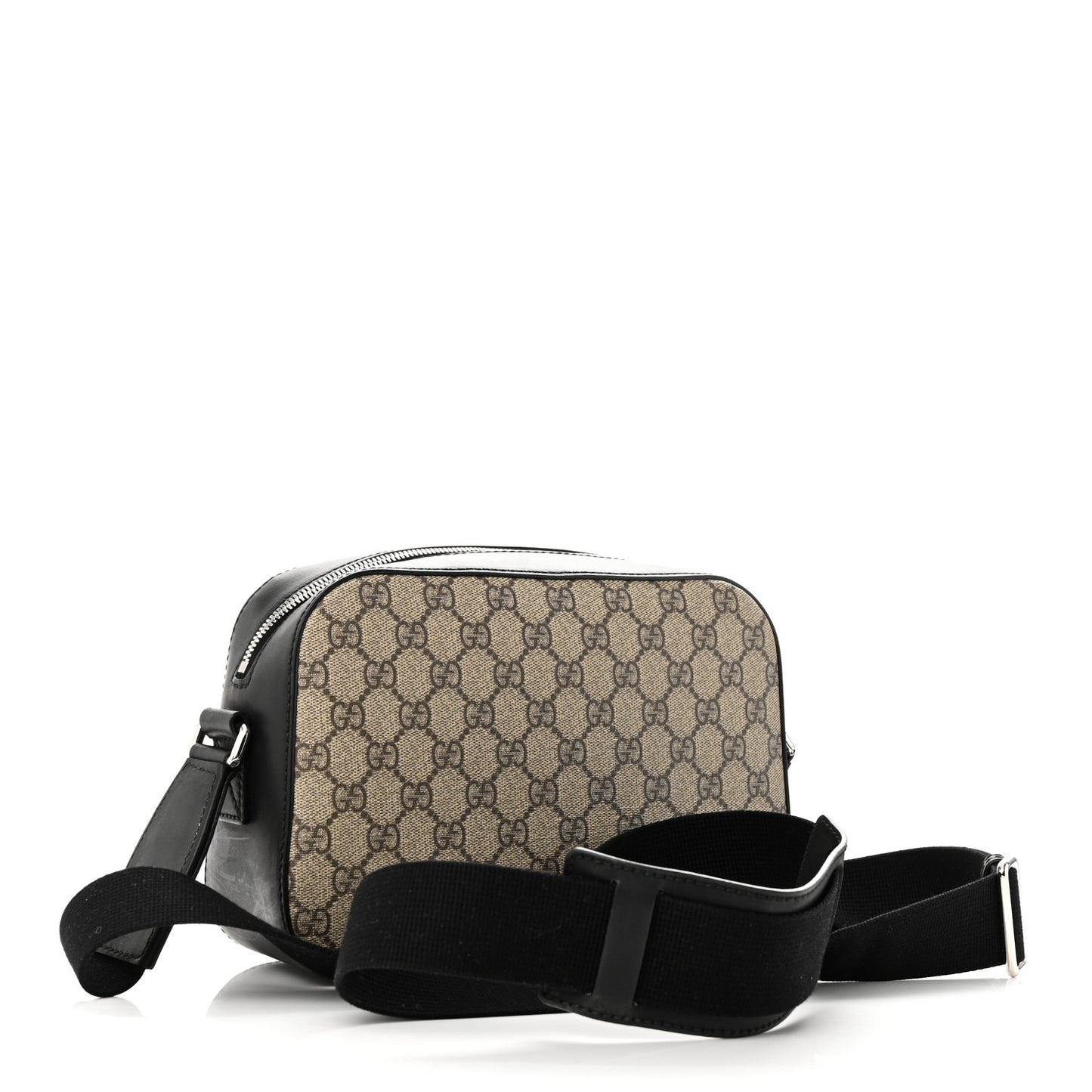 GG Supreme Monogram Camera Bag Beige Black