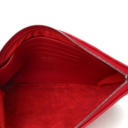 Louis Vuitton Calfskin New Wave Zipped Pochette Ecarlate 4 of 4