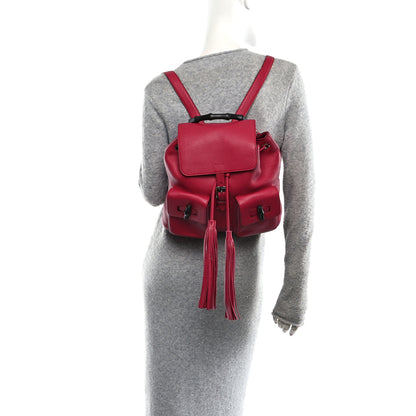 Gucci Cellarius Calfskin Medium Bamboo Backpack Petunia 2 of 14