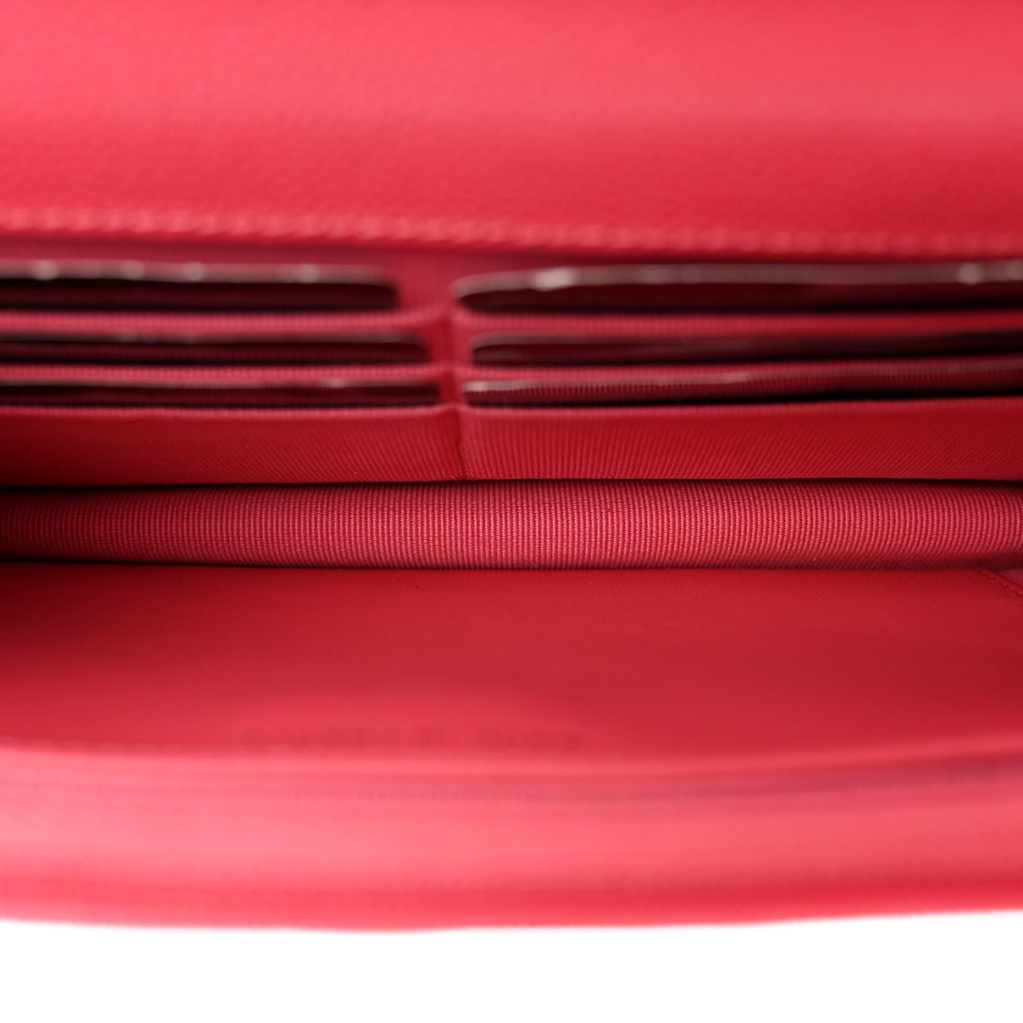 Caviar Quilted Wallet On Chain WOC Dark Pink