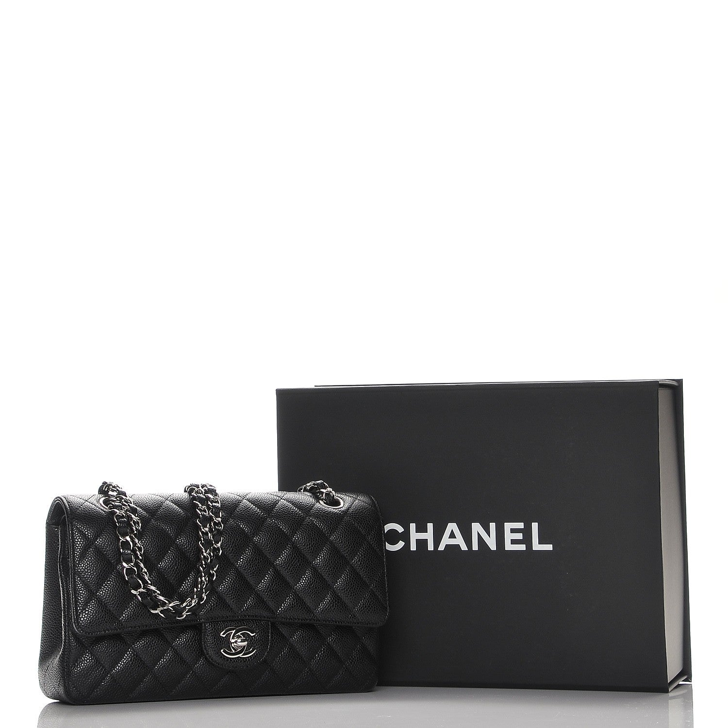 Chanel Caviar Quilted Medium Double Flap Black 8 of 8