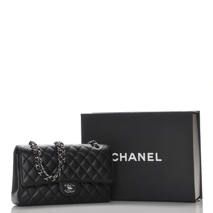 Chanel Caviar Quilted Medium Double Flap Black 8 of 8