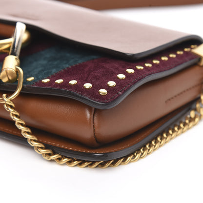 Chloe Suede Calfskin Studded Small Faye Shoulder Bag Brown 8 of 10