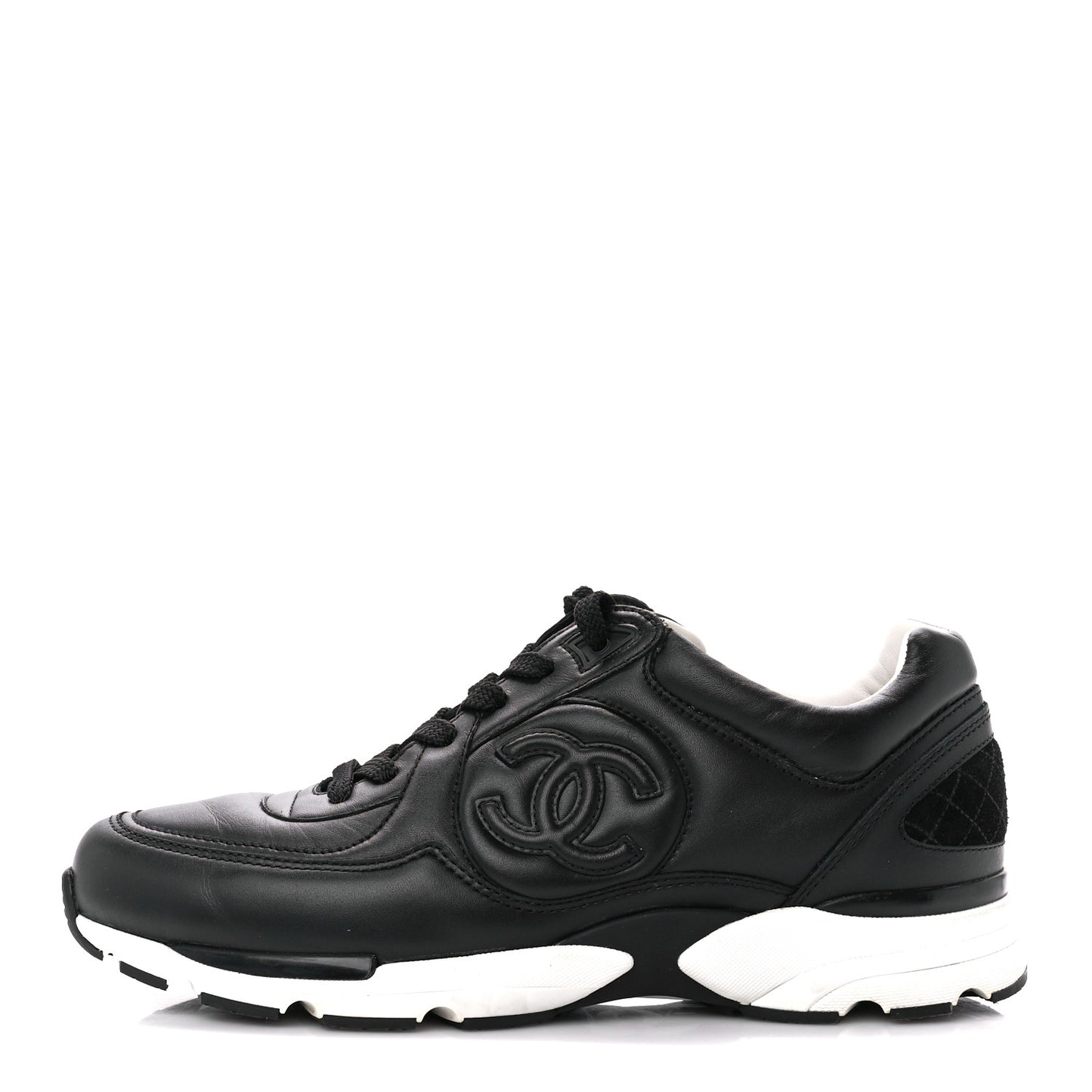Calfskin CC Sneakers 40 Black