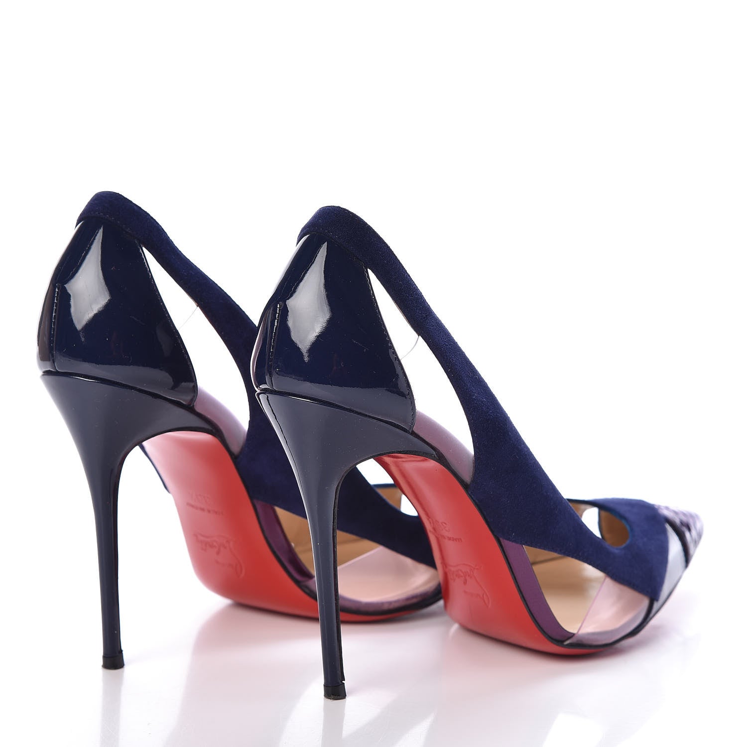 Christian Louboutin PVC Suede Patent Watersnake Galata 100 Pumps 39.5 Eclipse 4 of 12