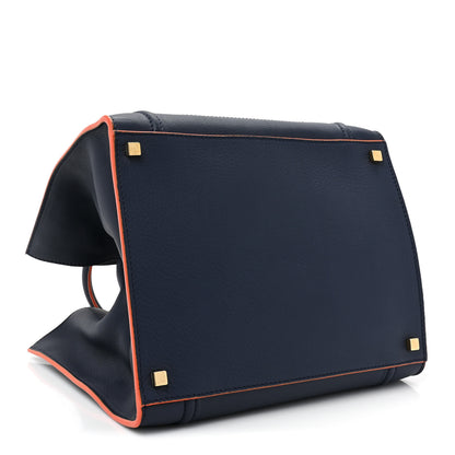 Celine Supple Calfskin Large Phantom Luggage Navy Blue Orange 4 of 13