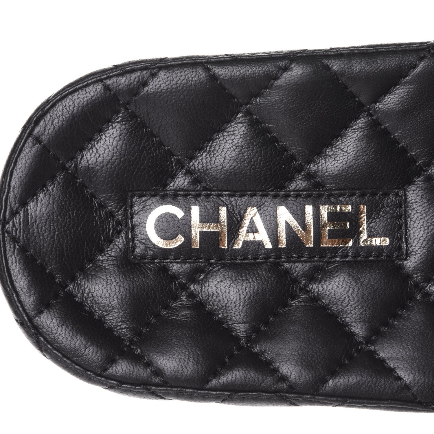 Chanel Lambskin Quilted CC Mules Sandals 37 Black 9 of 11