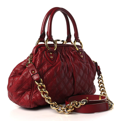 Marc Jacobs Calfskin Quilted Leather Stam Bag Red 3 of 8