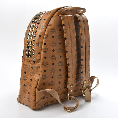 MCM Visetos Crown Stud Large Stark Backpack Cognac 2 of 8