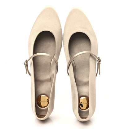 Saint Laurent Satin Gio Ballet Flats 40 Partridge Pink 2 of 10