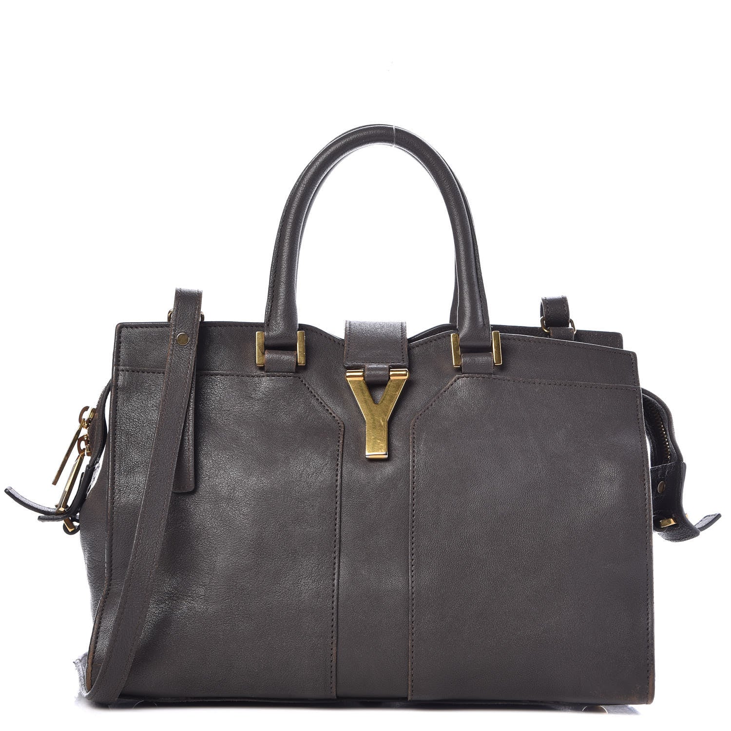 Saint Laurent Sheepskin Small Cabas ChYc Grey 1 of 24