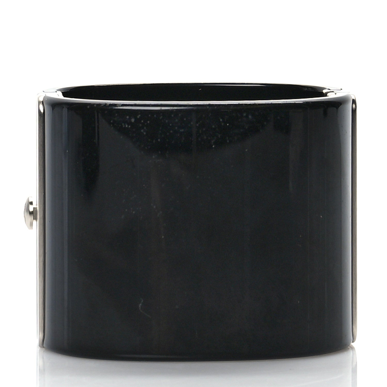Chanel Resin Crystal Key Cuff Bracelet Black 3 of 5