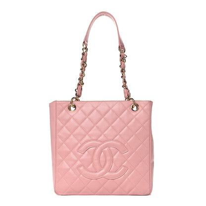 Chanel Caviar Quilted Petit Shopping Tote PST Pink 1 of 24