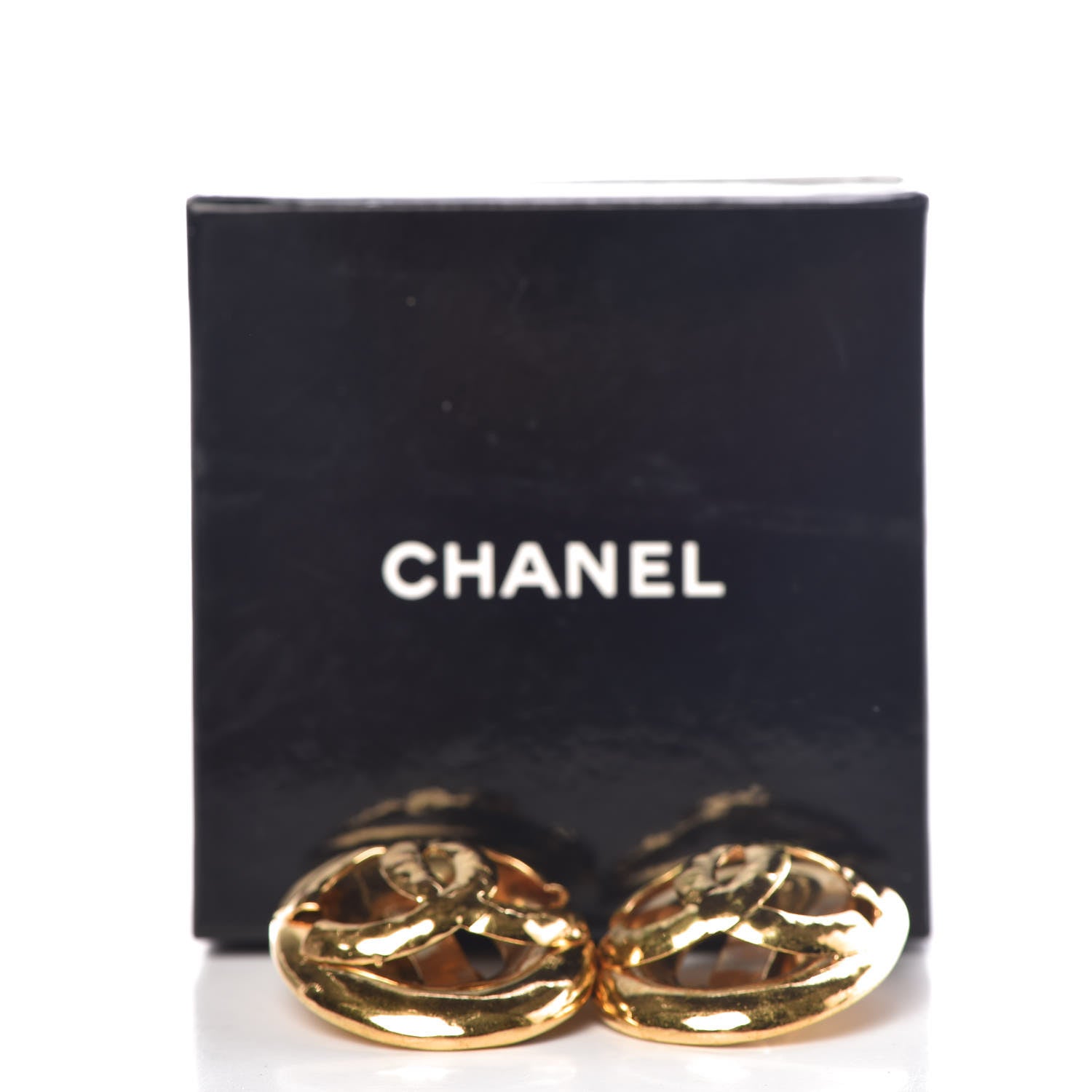 Chanel CC Clip On Earrings Gold 5 of 5