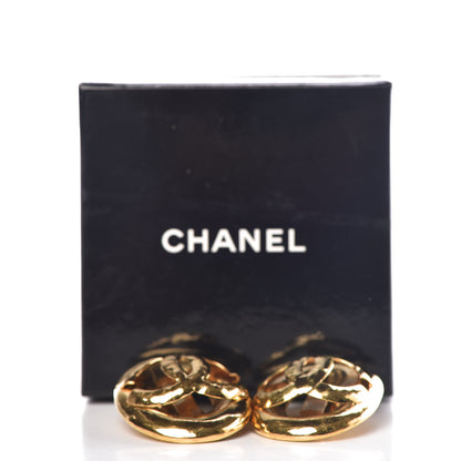 Chanel CC Clip On Earrings Gold 5 of 5
