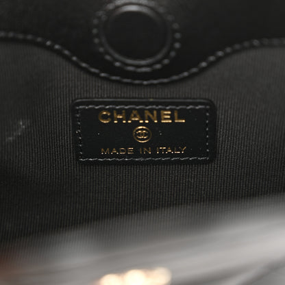Chanel Shiny Lambskin Quilted Micro 31 Clutch With Chain Black 6 of 12