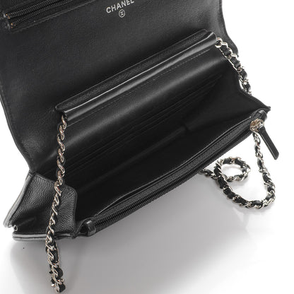 Chanel Caviar Sevruga Wallet On Chain WOC Black 6 of 8