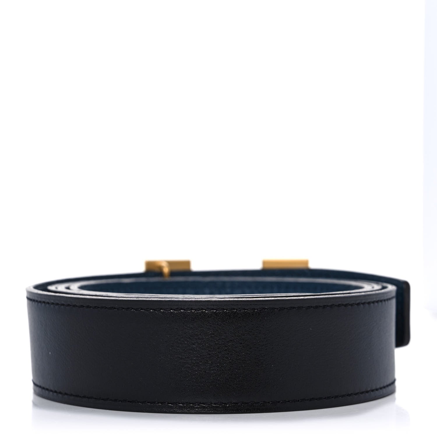 Hermes Swift Togo 32mm H Belt 110 Black Bleu De Prusse 2 of 9