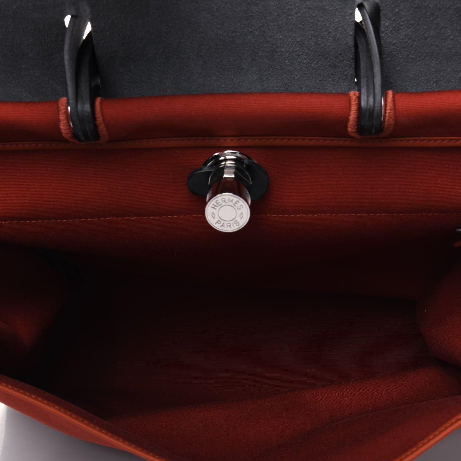Hermes Toile Vache Hunter Herbag Zip 39 MM Cuivre Black 6 of 20