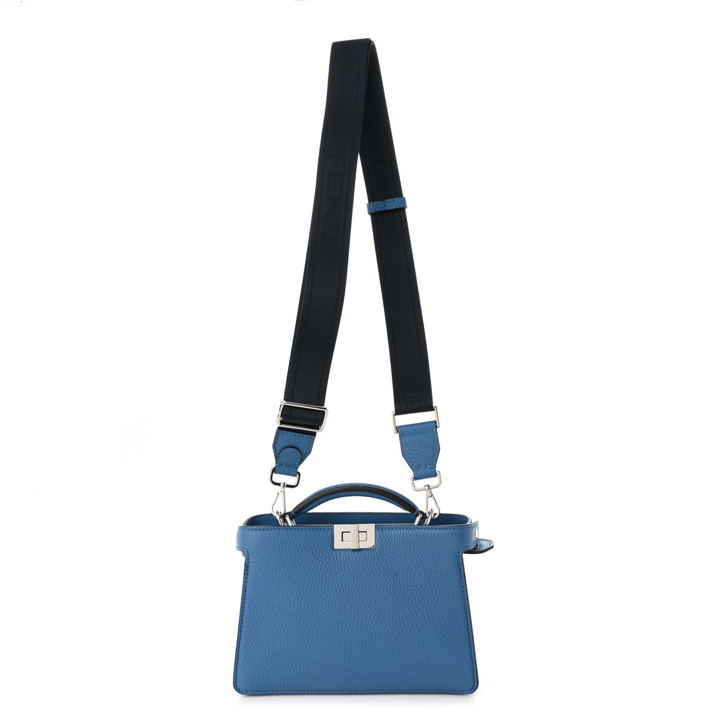 Cuoio Romano Vitello Cover Bi-Color Peekaboo I See U X Cross Satchel Blue