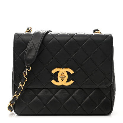 Chanel Lambskin Quilted Mini Square Flap Bag Black 1 of 10